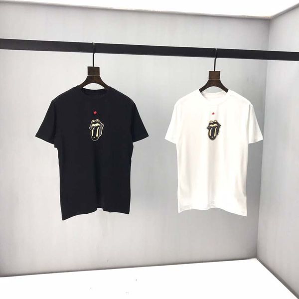 

2020ss spring fashion new t-shirt and summer new cotton printing short sleeve round panel collar t-shirt 1, White