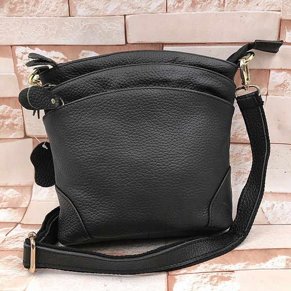 

100% genuine leather women's shoulder bag casual multi pockets women messenger bags cowhide female crossbody bags bolsas handbag