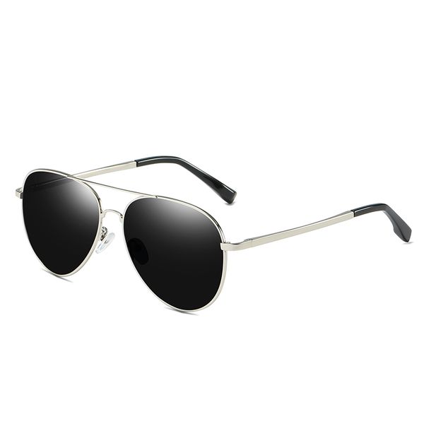 

european and american fashion men's polarized sunglasses men's brand designer polarized sunglasses metal frame high-end polarized, White;black