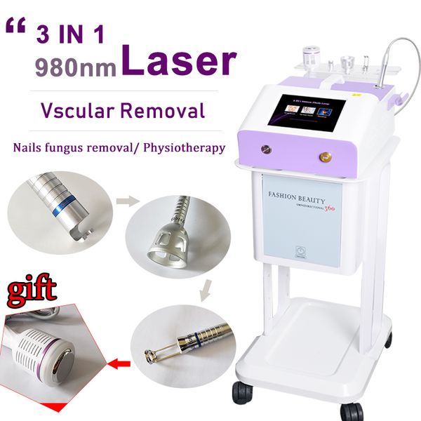 

powerful 2019 980nm laser diode vascular removal permanent blood vessels removal spidpain physiotherapy machine 980nm diode laser machine, Black