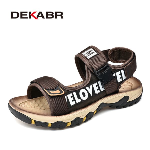 

dekabr new classics style men sandals outdoor walking summer shoes anti-slippery beach shoes men comfortable soft t200420, Black