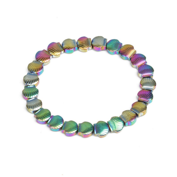 

popular 4 colors geometric hematite stone beads stretchy bracelet for anniversary gift jewelry, Black