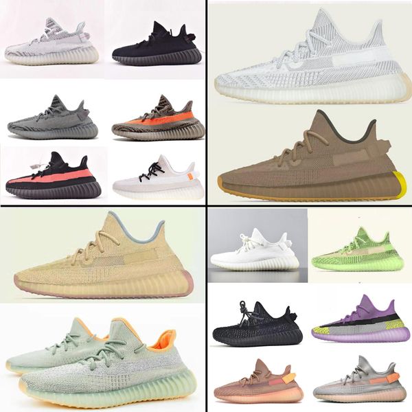 

2020 Kanye West подталкивание зебра белый yecheil земля пустыни Sage мужчины обувь женщин акции х Sneaker YEEZYS 350 v2
