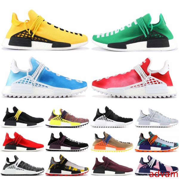 

с nmd человеческая раса мужские кроссовки pharrell williams черный желтый солнечный пакет мать спорт дизайнерская обувь женские кроссовки 36