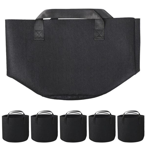 

black 15, 3, planting grow 20 handles pots plant fabric bags with laiip 1, seedling 5, 7, bag flowerpot 30 ,25, 2, gallon 10, stbov