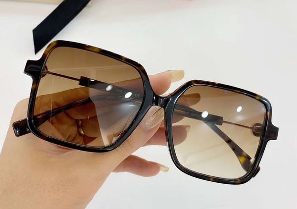 

box dark fashion square de with des sunglasses 0411/s women lunettes shaded soleil havana/brown sunglasses lflso, Slivery;brown