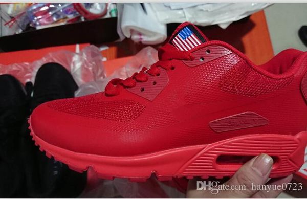 

mens sneakers shoes classic 90 men designer all black white red flag shoes sports trainer surface breathable sports shoes 40-45