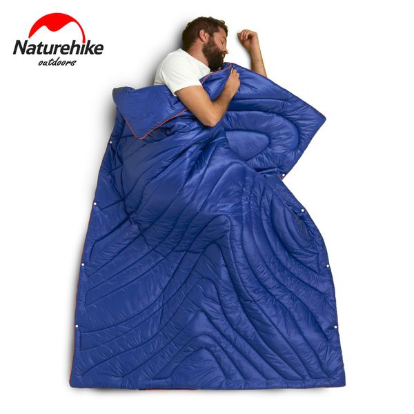 

naturehike multifunction portable blanket quilt ultralight outdoor camping travel 3 in 1 envelope cotton sleeping bag