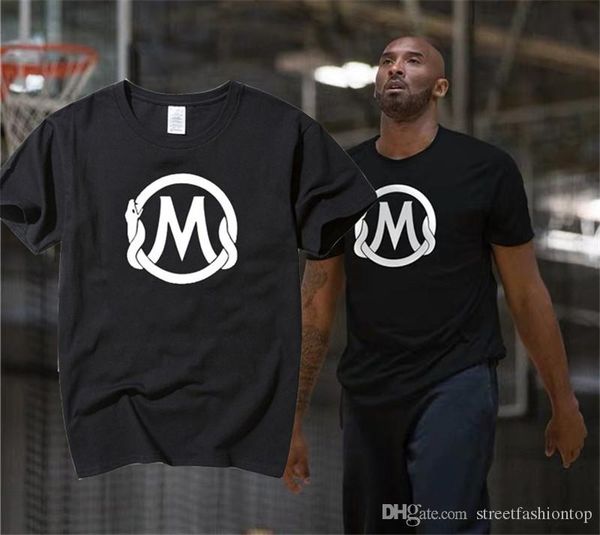 

mamba spirit mens designer tshirts summer solid color short sleeve letter printed tees mens and womens memorial tshirts, White;black