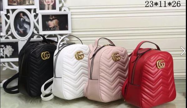 

Marmont backpack bag handbag women backpack ll de igne chool bag leather quilted mochila high quality