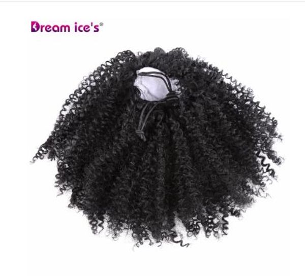 

12 inch puff afro kinky curly ponytail drawstring short black pony tail clip on synthetic hair on barrettes bun hair scrunchies