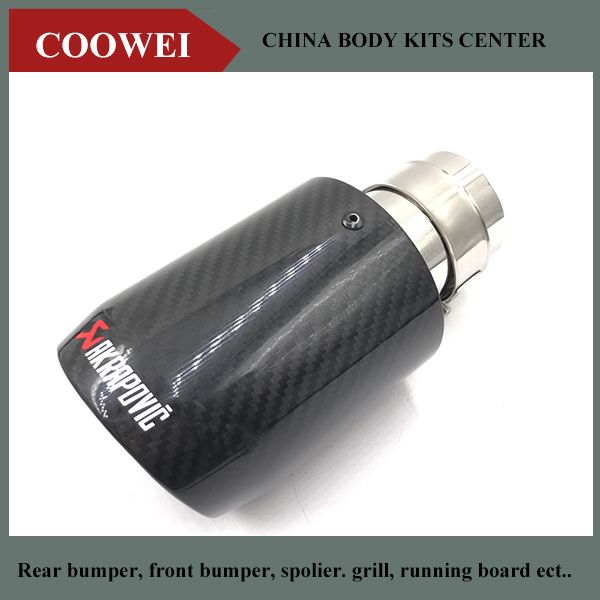 

akrapovic car exhaust tail pipes glossy carbon muffler tip tail end universal stainless steel straight flange silver for e90