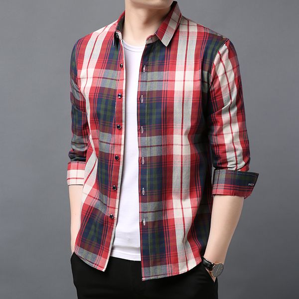 

men long sleeve shirt slim fit 2019 spring new business style casual cotton male shirts 1917, White;black
