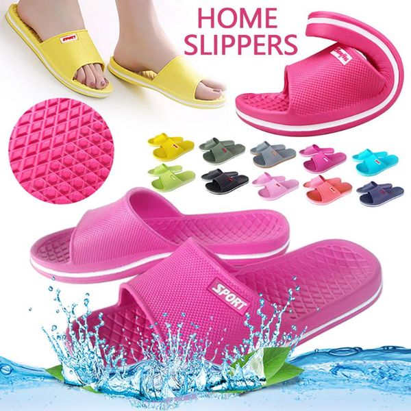 

home sandals bathing non-slip soft bottom home bathroom slippers new slippers men's and women's indoor, Black