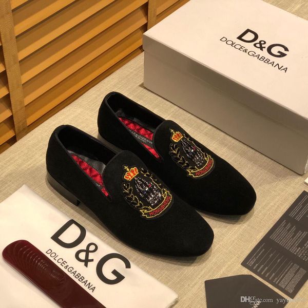 

2020 dg1 dress shoes for gentle brands men genuine leather shoes pointed toe mens designerss business oxfords casual shoes size 45, Black