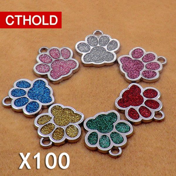 

personalized 100pcs/lot pet dog id tag alloy material customized engraved name telephone address anti-lost fashion collar