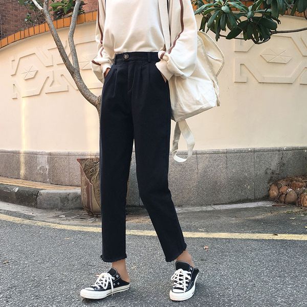 Compre Otono E Invierno Estilo Coreano Holgado Versatil Blanco