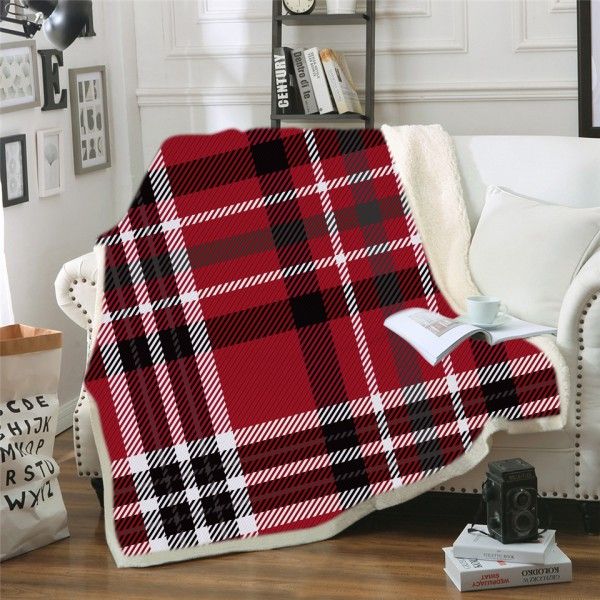 

geometric hooded throw sherpa fleece blanket plaid coral fleece blanket throws on sofa bed nap/travel/home warm