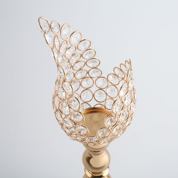 

2x petal mosaic candle holder table candlestick stand home decor 12x12x33cm