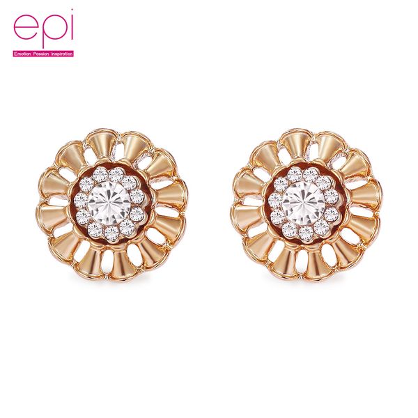 

epi vintage statement earrings fashion jewelry gold circle earrings for women crystal wedding rhinestone hanging, White