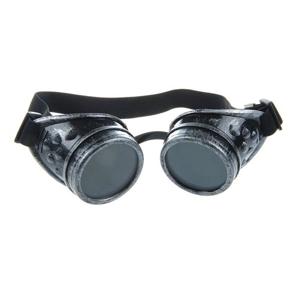 

cyber goggles steampunk welding goth cosplay vintage goggles rustic-ancient silver & black