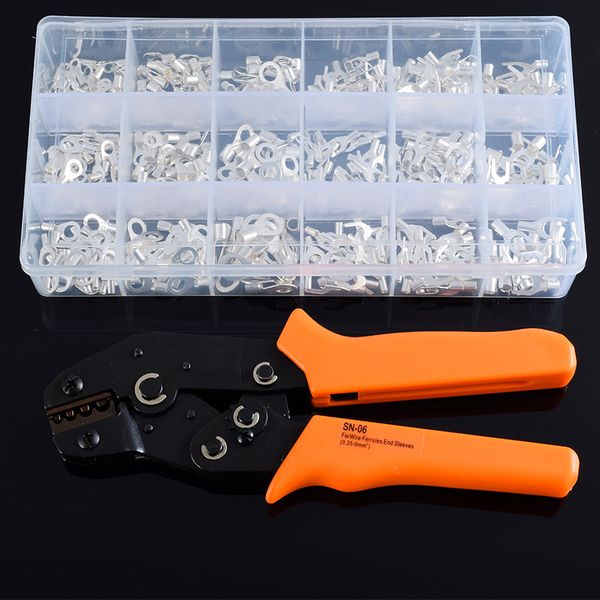 

sn-06 crimping tool plier+420pcs cold terminal hand tool sets hardware tools electrical insulating sleeve wire connector