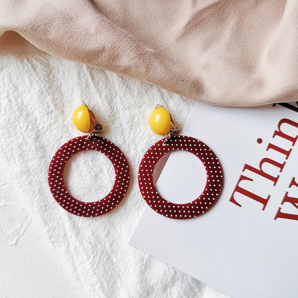 

new design mixed sweet color round resin earring, Silver