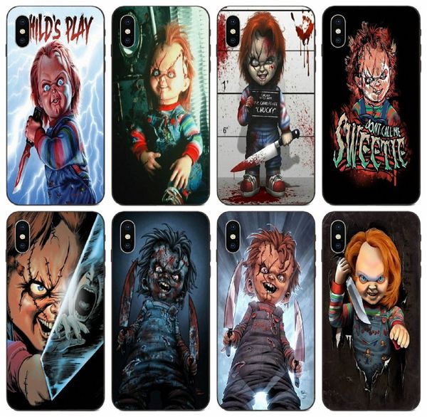 

tongtrade] painted tpu chucky face case for iphone 11 pro x xs max 8s 8 7s 6 plus samsung s3 s4 s5 mini huawei g9 xiaomi 8 drop proof case