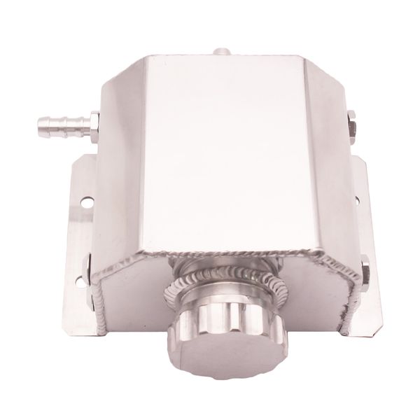 

universal 1l aluminium oil catch can tank reservoir with drain plug polished