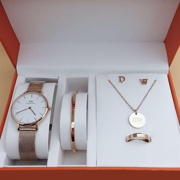 

Daniel wellington new fa hion women watch gift et bracelet jewelry 5pc et dw watch ladie birthday luxury gift valentine