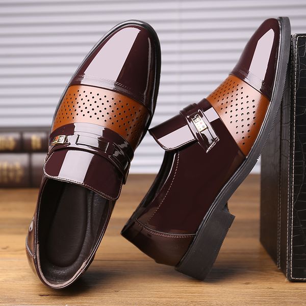 

brand fashion man business office shoes black brown size 38-44 hollow out men formal leather shoes oxfords