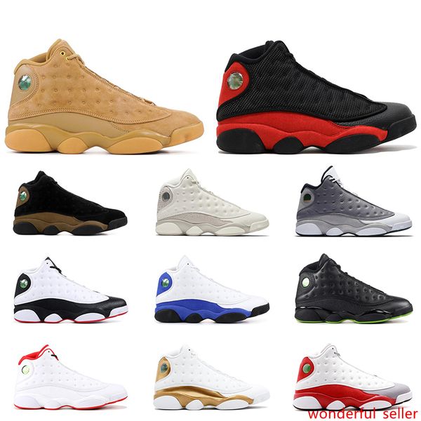 

13s men basketball shoes high court purple black cat bred chicago hyper royal wheat jumpman 13 mens athletic sports sneakers