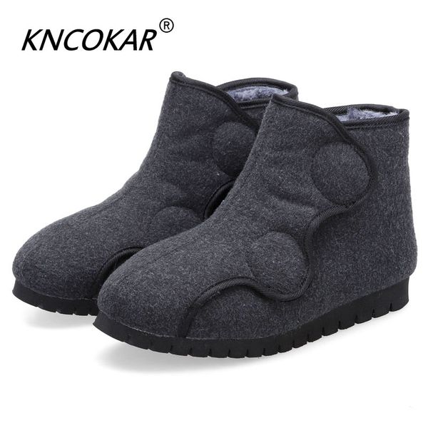

high help before and after widening can adjust cloth shoe diabetic foot pronation deformation fat foot shoe father shoes, Black