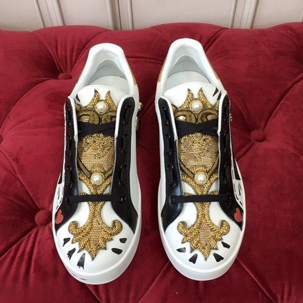 

Новая женская обувь PORTOFINO кеды в распечатанном NAPPA телячьей кожи с накладными И ПРИМЕНЕНИЕ женские кроссовки Лучшие качества Повседневная мода