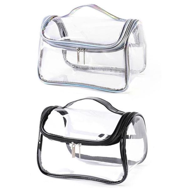 

women travel makeup bag ladies laser dustproof cosmetic bag transparent waterproof make up pouch toiletry beauty tools
