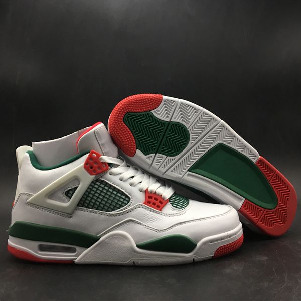 

basketball shoes 4 4s mens white green red fashion outdoor trainer sports sneaker mens designer shoes high quality