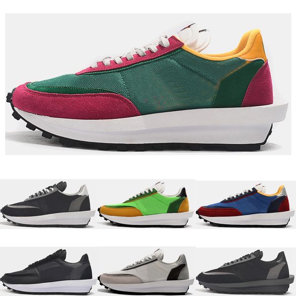 

nike ldwaffle waffle дизайнерская повседневная обувь sacai ldv waffle daybreak trainers мужские кроссовки для женщин fashion tripe s спортив, Black