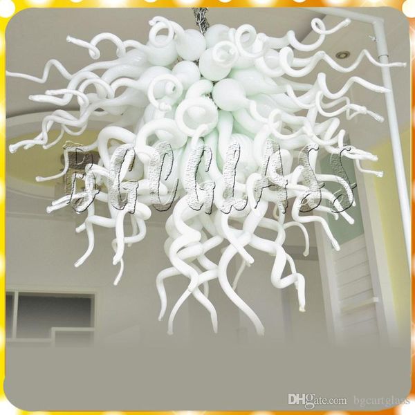 

white modern chandelier light fixtures smart hand blown glass hanging ceiling for livingroom decoration