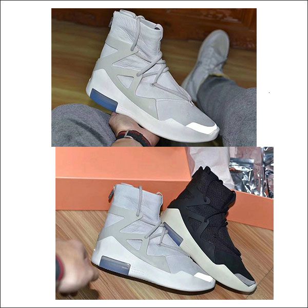 

fear of god 1 men shoes fog boots light bone black sail athletic shoes men white grey black casual shoes size 7-12