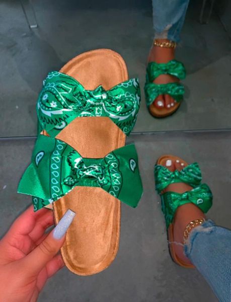 

2020 сандалии bowknot тапочек женщин вскользь пляж открытого обувь roman flat chaussures femme тапочки женщина вьетнамка, Black