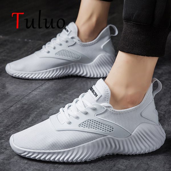

tuluo white running shoes sneakers mens sport shoe outdoor breatahbke jogging walking trainers zapatillas basket homme