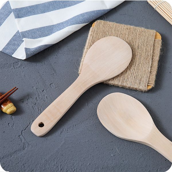 

light and practical type pure wood home kitchen bamboo spoon new spatula wood utensils cooking spoon tool solid color #lc