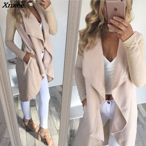 

new 2018 autumn winter women elegant waterfall cardigan ladies long sleeve jumper open cardi jacket coat womens cardigans, White