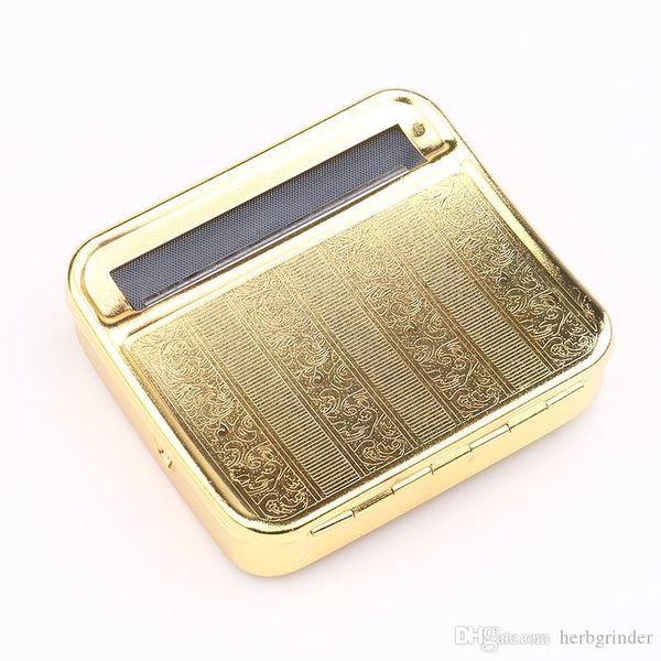 Nice Gold Радуга Rollbox Автоматическая машина завальцовки 70MM DIY ролика Boxs идеальный способ прокатки для сигарет Курительные принадлежности