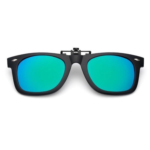 

vintage style polarized sunglasses clip women men square frame night vision glasses for fishing driving traveling, Silver