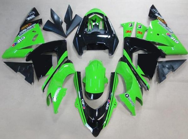 

4 бесплатные подарки для мотоциклов новый abs полный комплект обтекатели fit для kawasaki ninja zx-10r 2004 2005 04 05 10r набор тела зелены