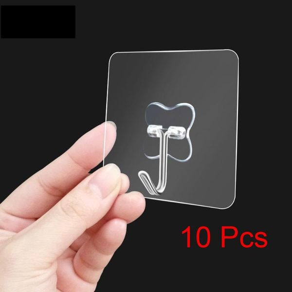 

1/5/10pcs strong transparent suction cup sucker wall hooks hanger for kitchen bathroom 6*6cm wall hooks seamless multi use dec23