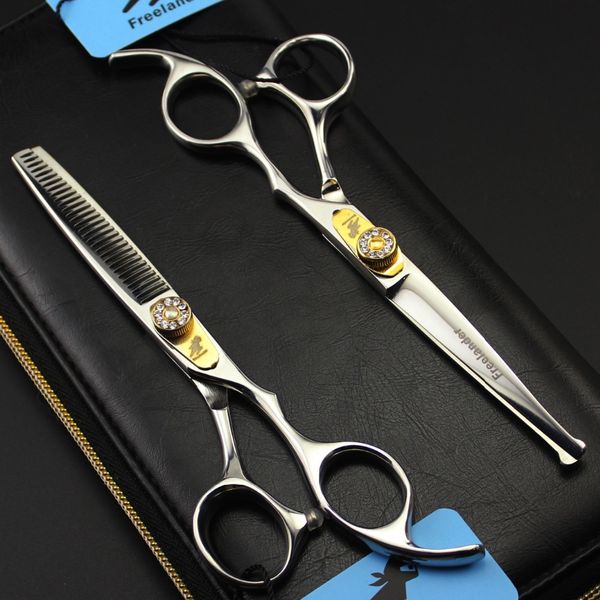 

6.0 inch bright gem screw hairdressing scissors thinning baby shears round head children hair care tools