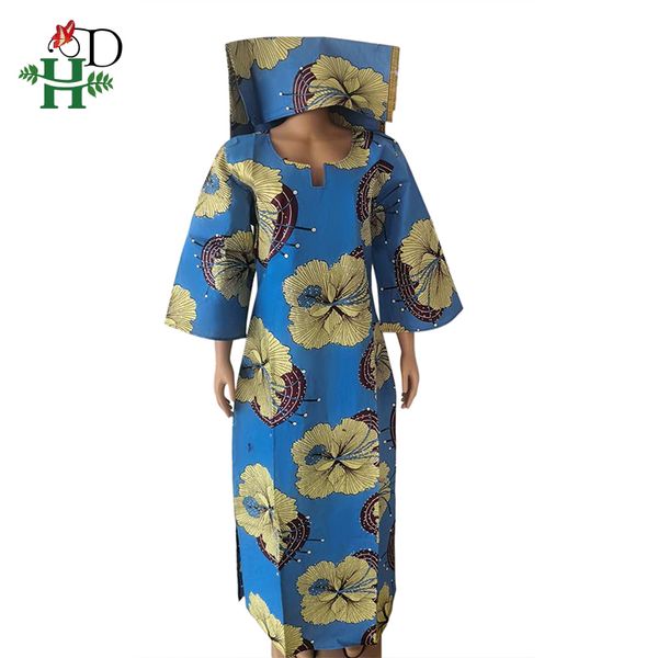 

hd анкара воск женские платья базен риш дашики длинное платье дамы африканский принт цветок платье шарф костюм 2020 boubou женщина s3002, Red