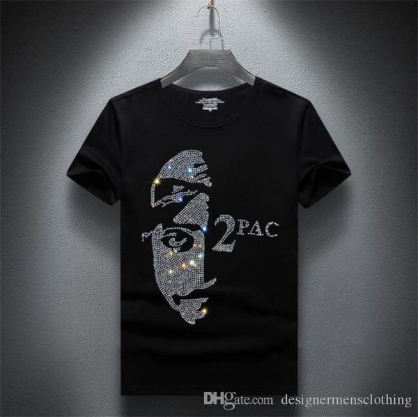 

drilling print mens tshirts o neck short sleeve skull slim mens plus size womens tees, White;black